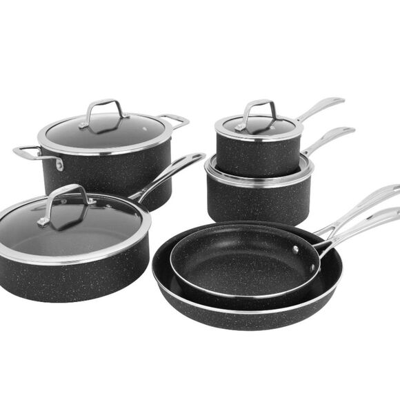 Henckels Capri Notte Granitium Ultra Durable Non-Stick 10PC Cookware Set - Picture 1 of 14